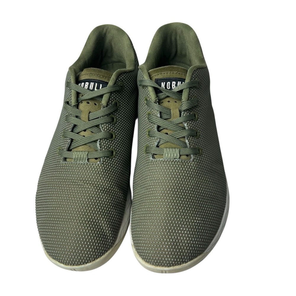 Nobull Super Fabric Trainer Running Green/White Athletic Shoes M10.5/W12 - Picture 2 of 10